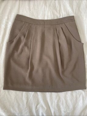 Taupe Pleated Women's Skirt